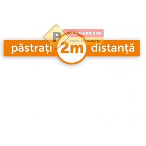 Banda portocalie pastrati distanta